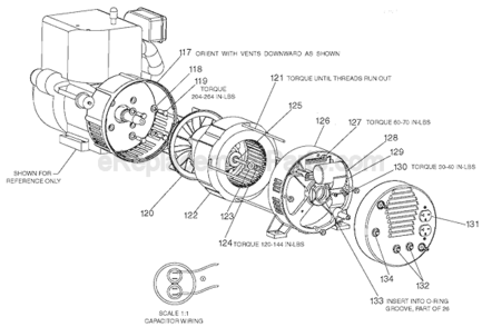 Page B Diagram and Parts List for H450IS-W  Porter Cable Generator